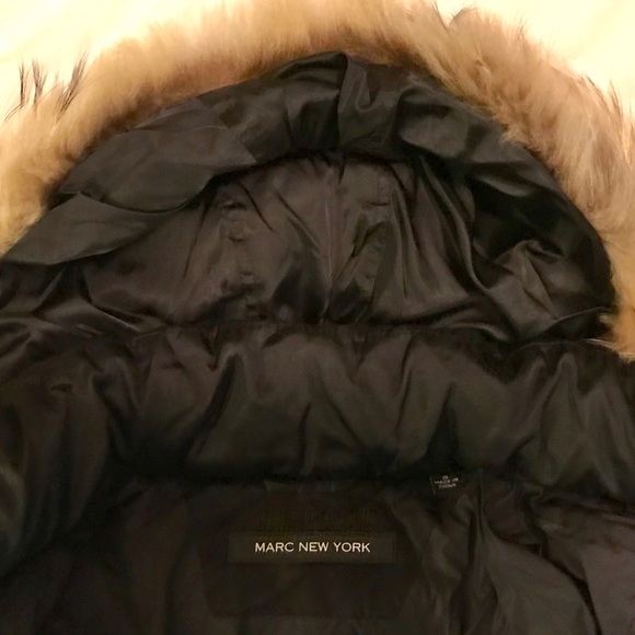 MARC NEW YORK Down Jacket Fur Trimmed Hood SMALL - Picture 5 of 5